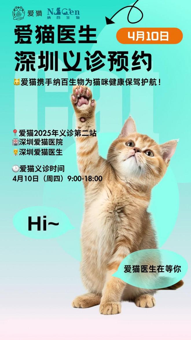 通车深圳站：专业的猫咪健康守护行动CQ9电子平台入口新瑞鹏爱猫义诊直(图2)